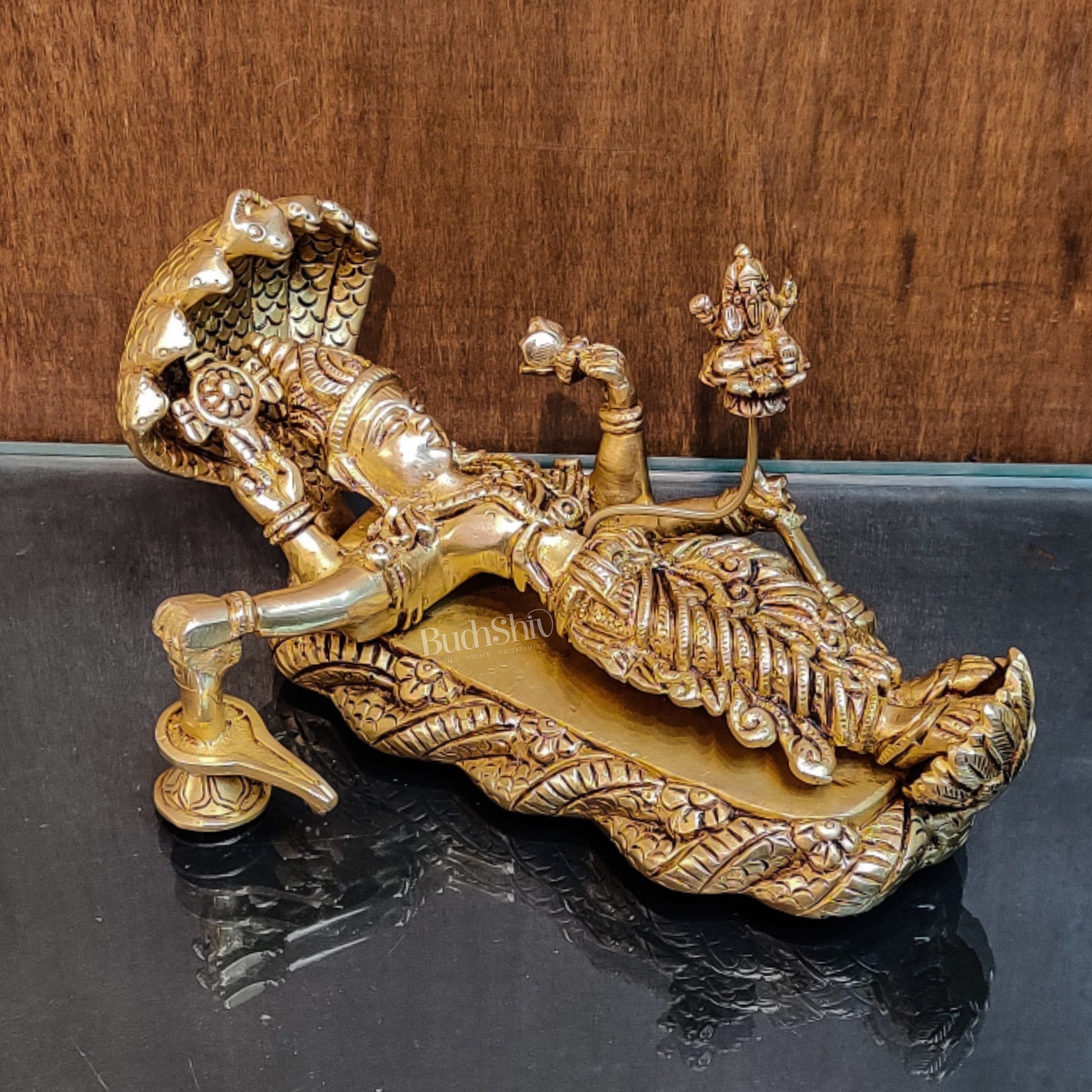 Image of View Of Indian Hindu God Vishnu And Goddess Lakshmi On Serpent As  Per Mythology-CZ054494-Picxy