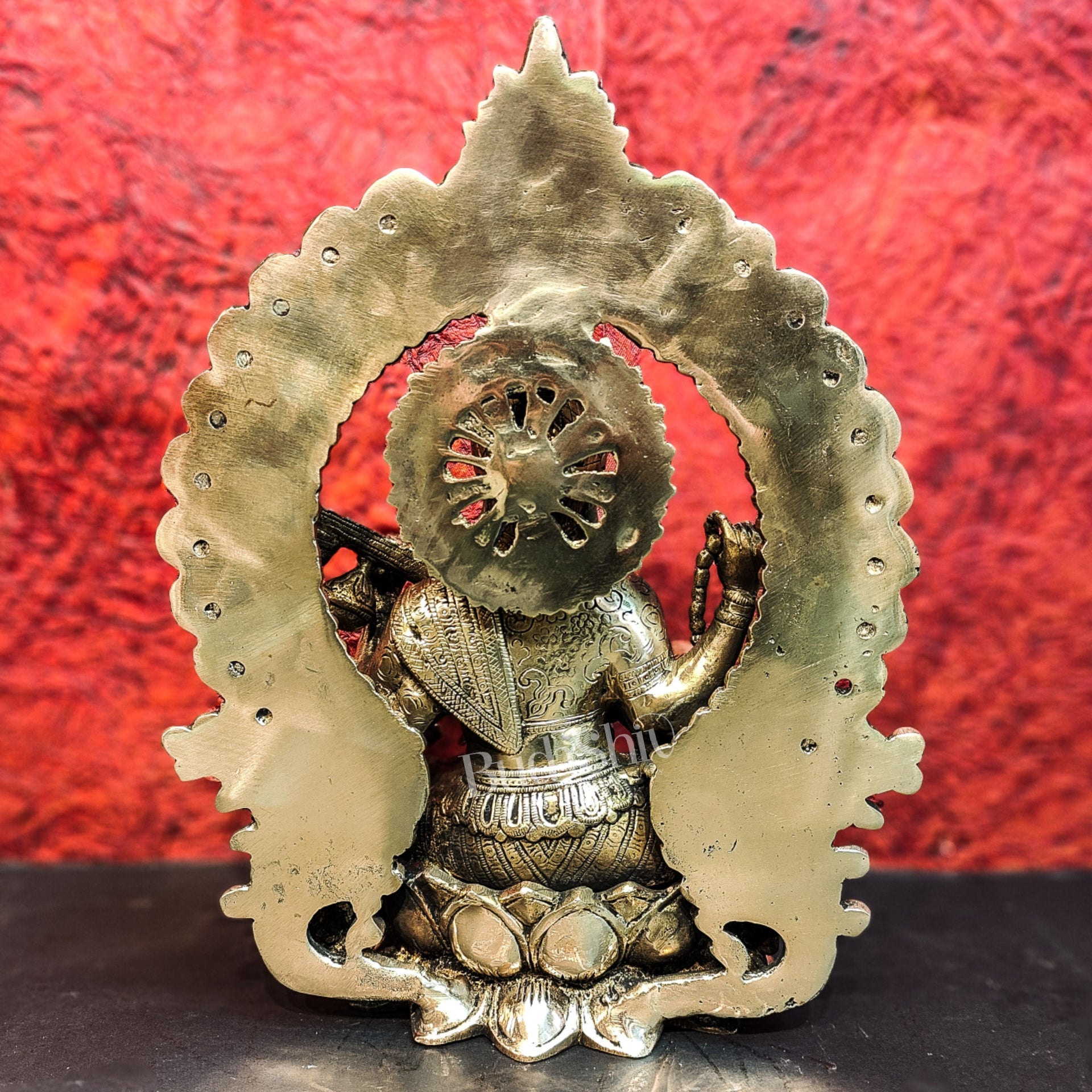 Brass Saraswati Statue 15" - Budhshiv.com