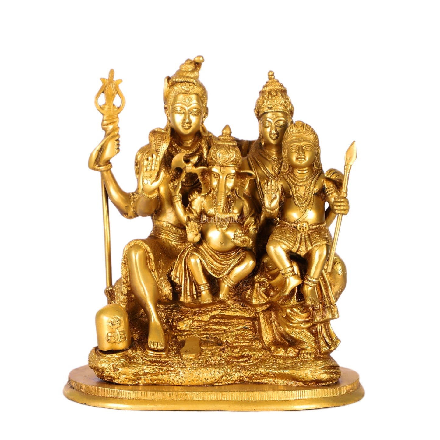 Brass Shiv Parivar 12" - Budhshiv.com