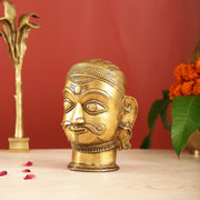 Brass Shiva head mahakaal statue mukhalingam - Budhshiv.com
