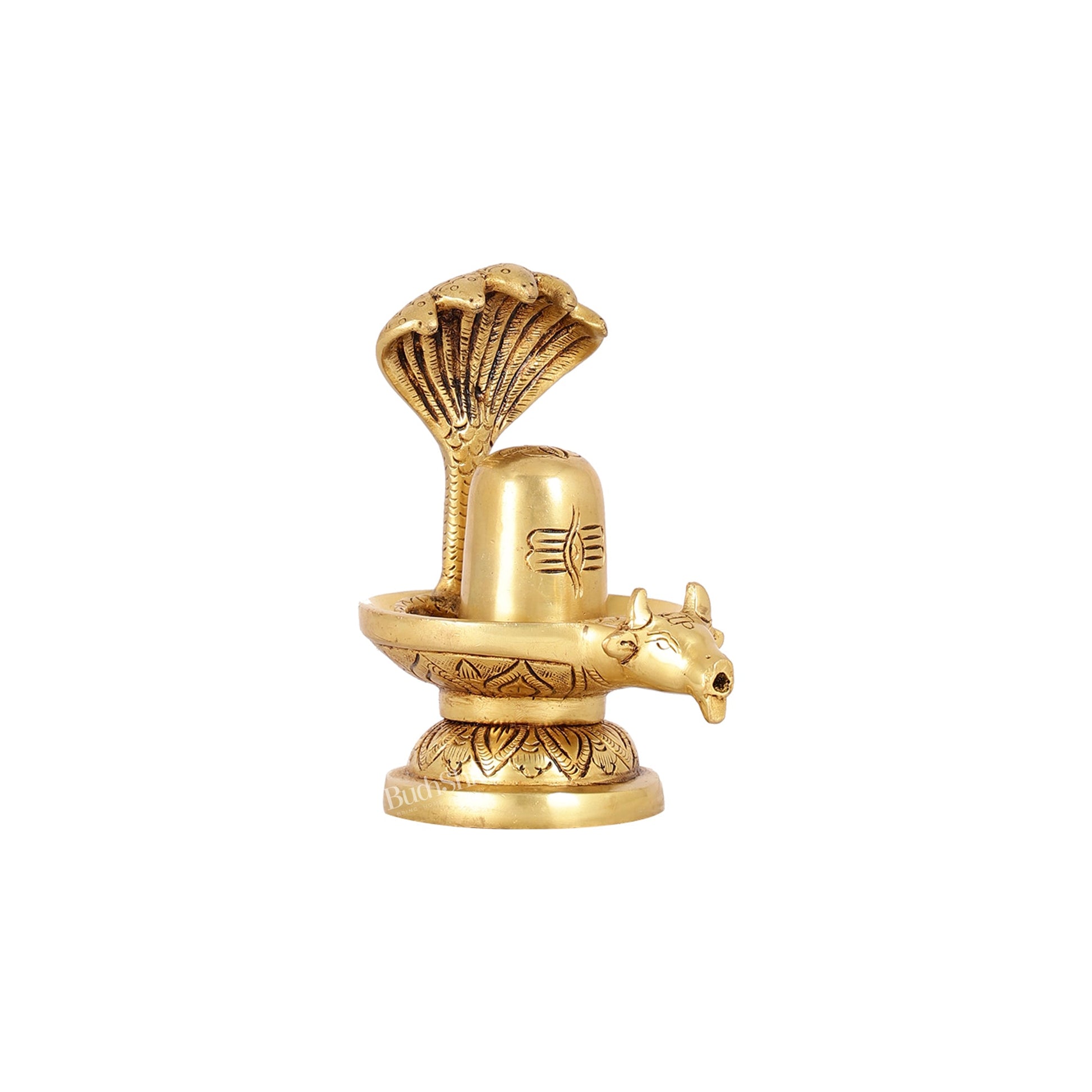 Brass Shiva Lingam | 5.5" Height - Budhshiv.com