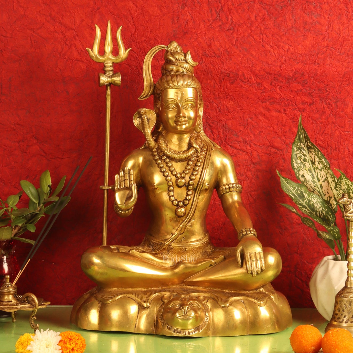 Brass Shiva murti 20 inch - Budhshiv.com