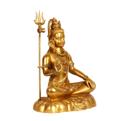 Brass Shiva murti 20 inch - Budhshiv.com