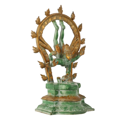 Brass Shiva Nataraja in Vrischikasana 12 inch - Budhshiv.com