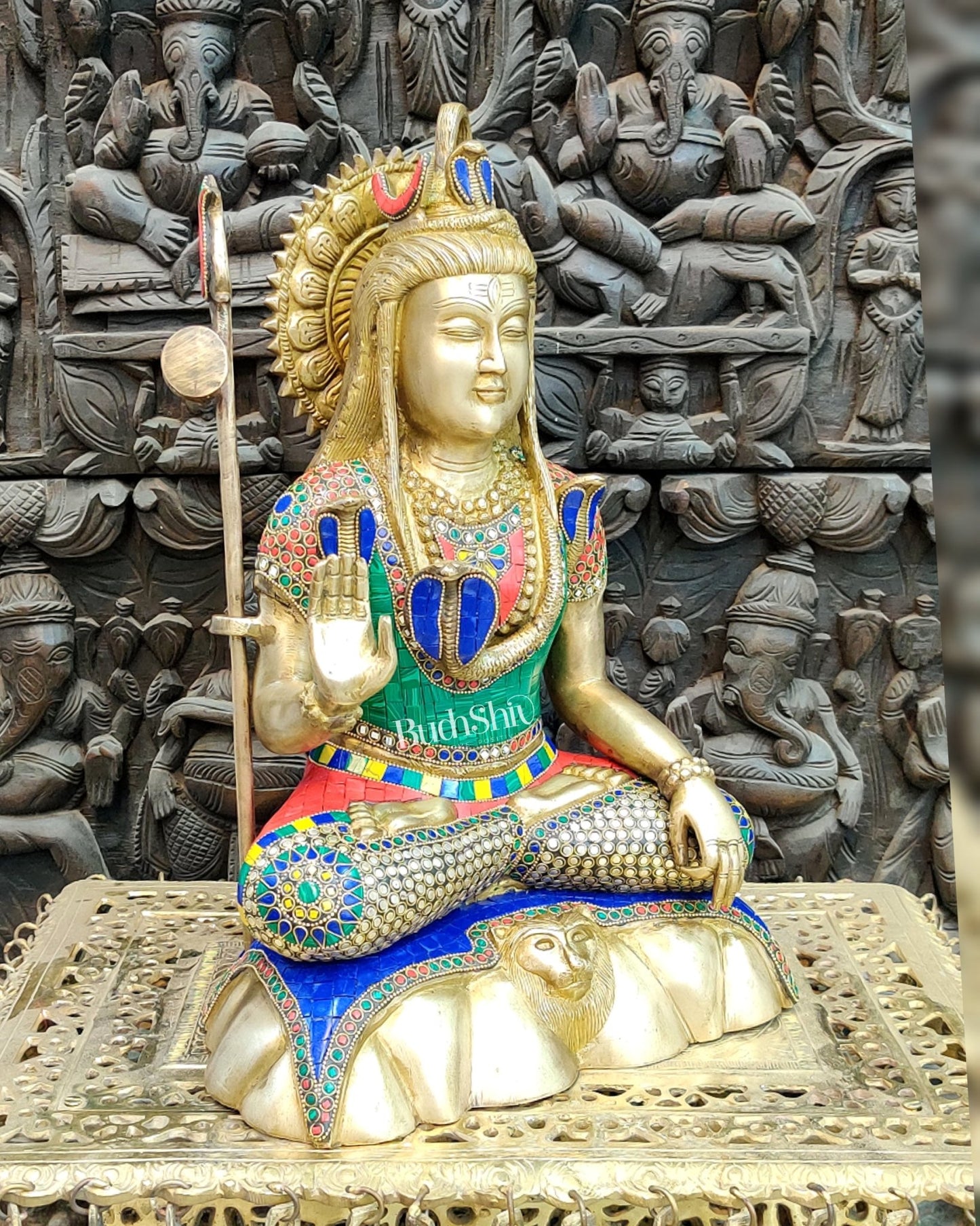 Brass Shiva Statue 17" - Budhshiv.com