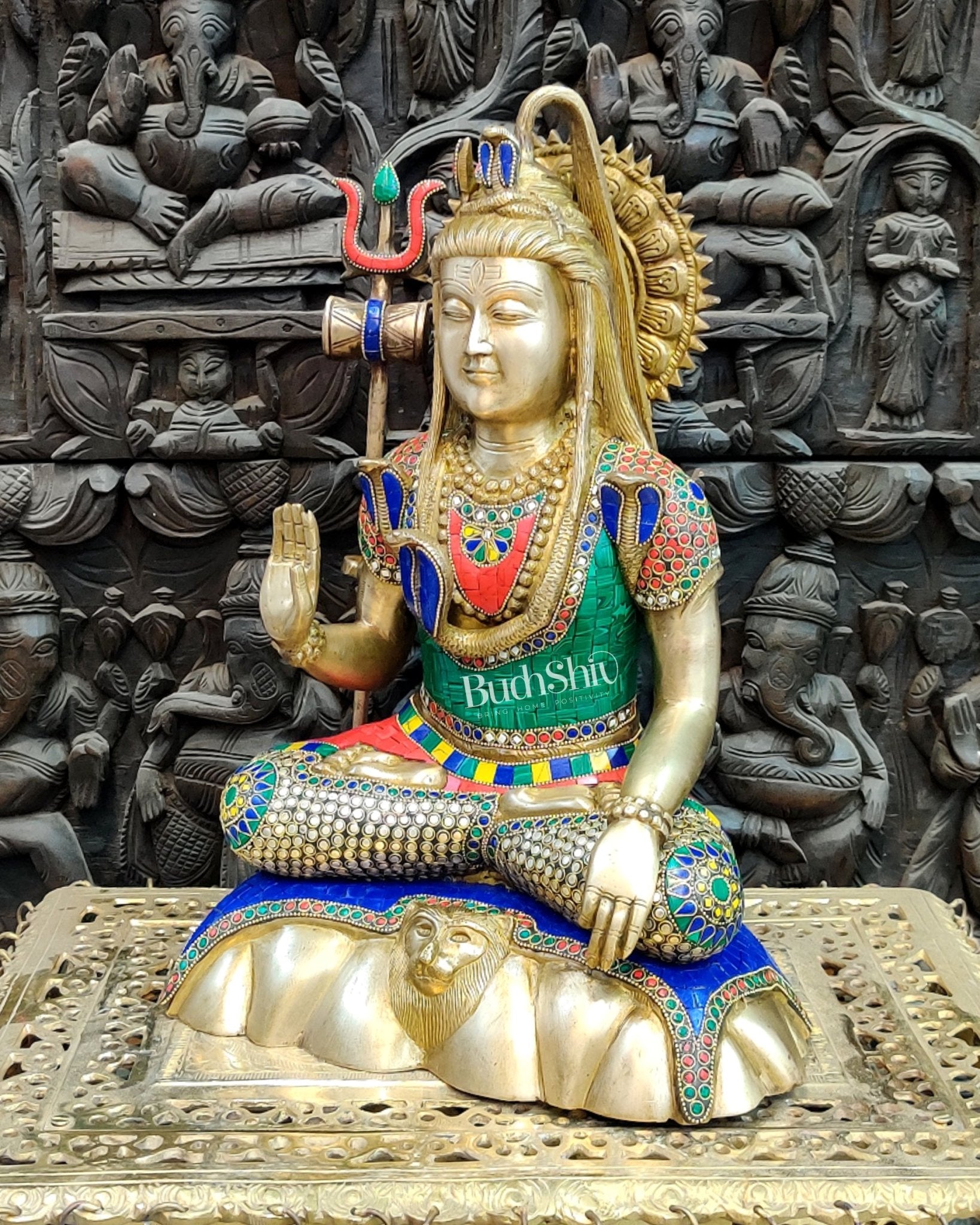 Brass Shiva Statue 17" - Budhshiv.com