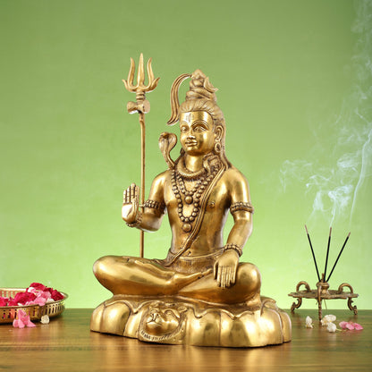 Brass Shiva Statue 20 inch - Budhshiv.com