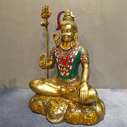 Brass Shiva Statue 20 inch - Budhshiv.com