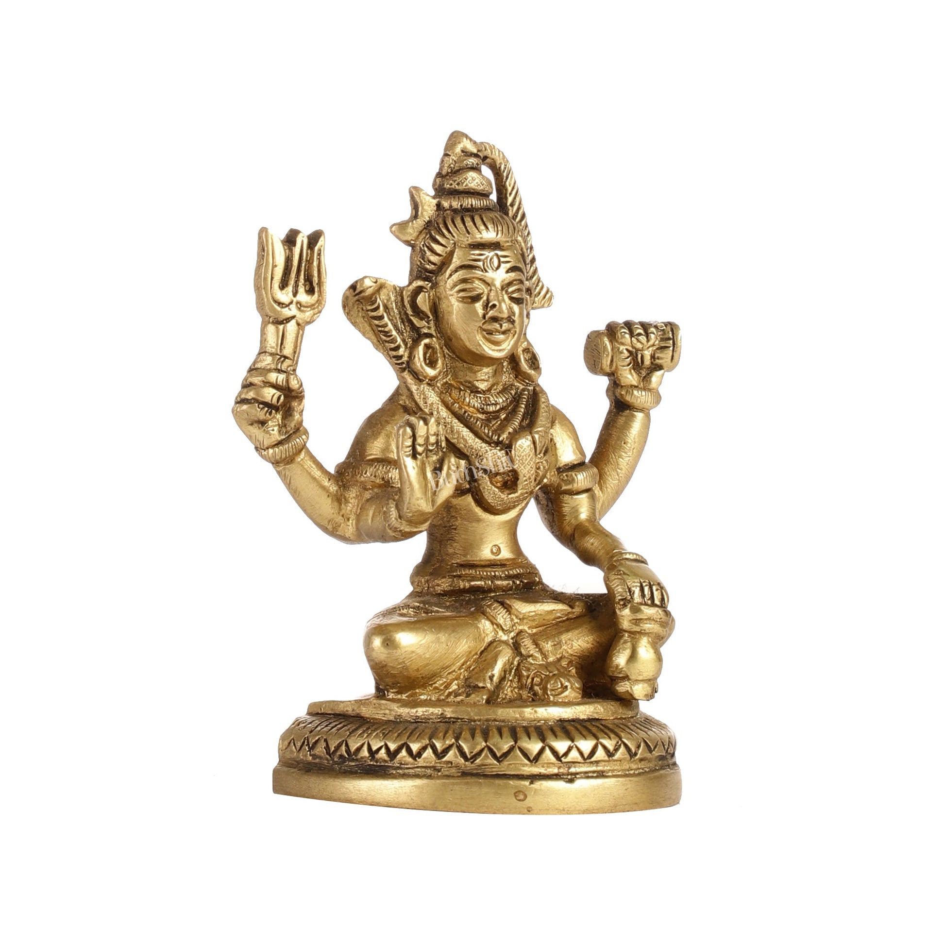 Brass Shiva Statue small size 5 inch - Budhshiv.com