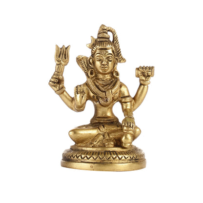 Brass Shiva Statue small size 5 inch - Budhshiv.com