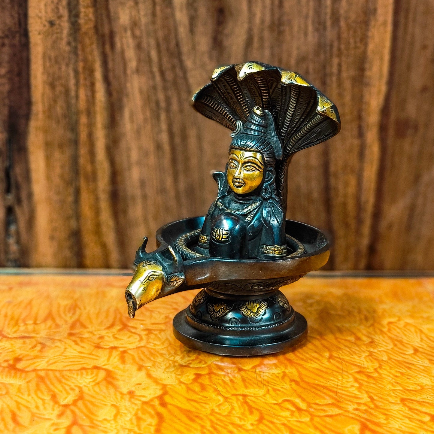 Brass Shivling 7.5" - Budhshiv.com