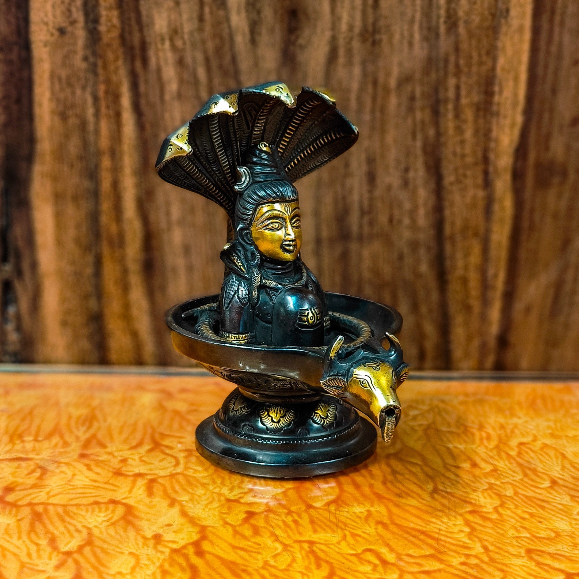 Brass Shivling 7.5" - Budhshiv.com