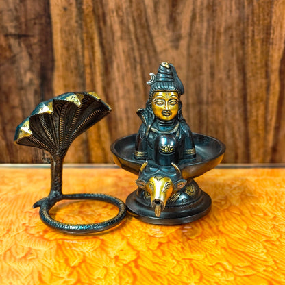 Brass Shivling 7.5" - Budhshiv.com