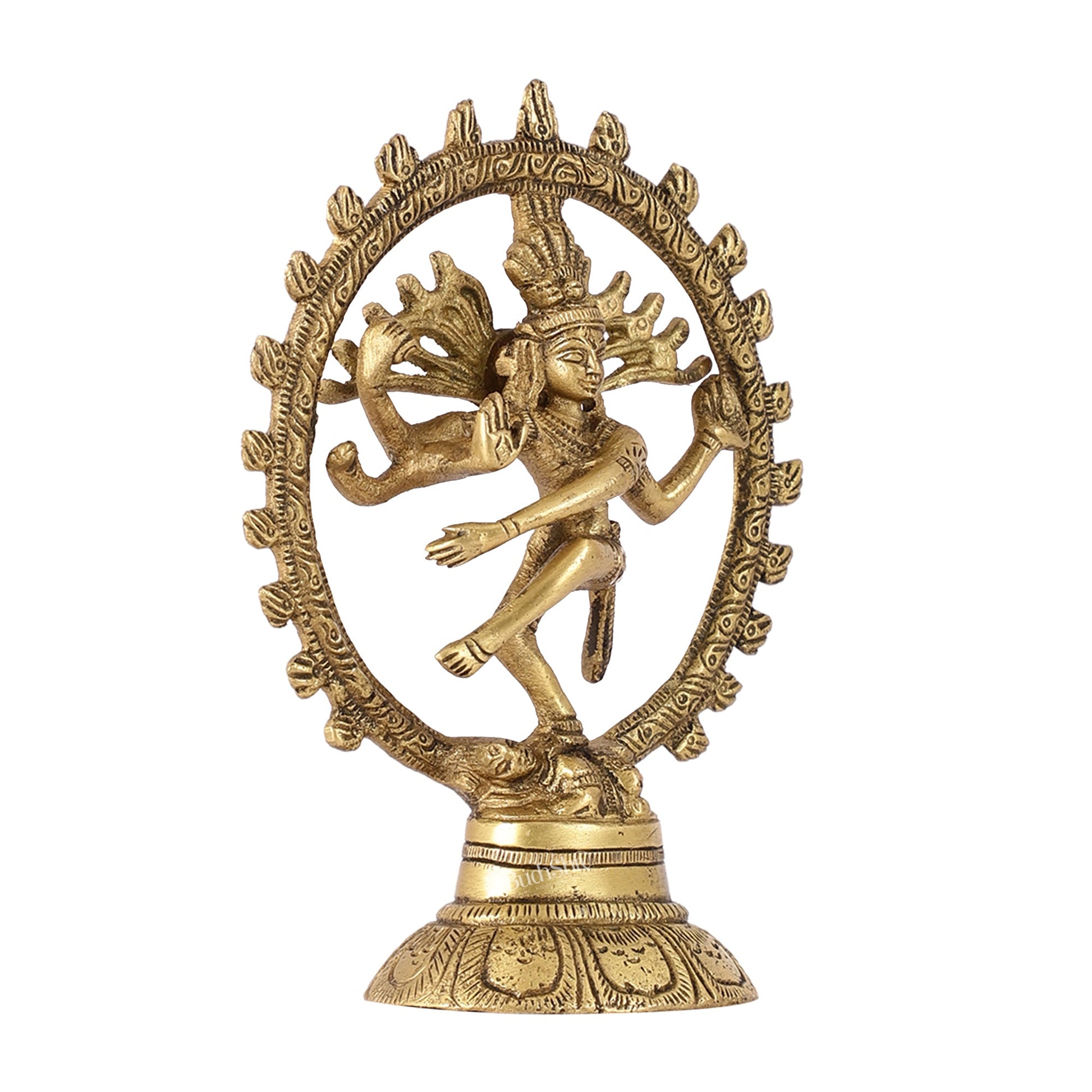 Brass Small Nataraja Statue 5 " antique - Budhshiv.com