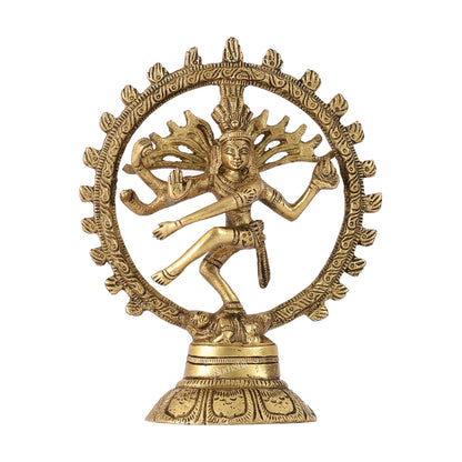 Brass Small Nataraja Statue 5 " antique - Budhshiv.com