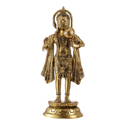 Brass Standing Hanuman Statue 27 inch - Budhshiv.com