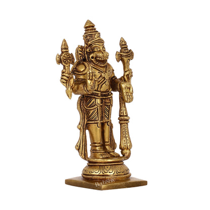 Brass Standing Narsimha 6" - Budhshiv.com