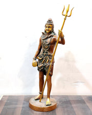 Brass Standing Shiva 18 inch - Budhshiv.com