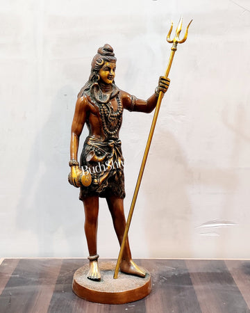 Brass Standing Shiva 18 inch - Budhshiv.com
