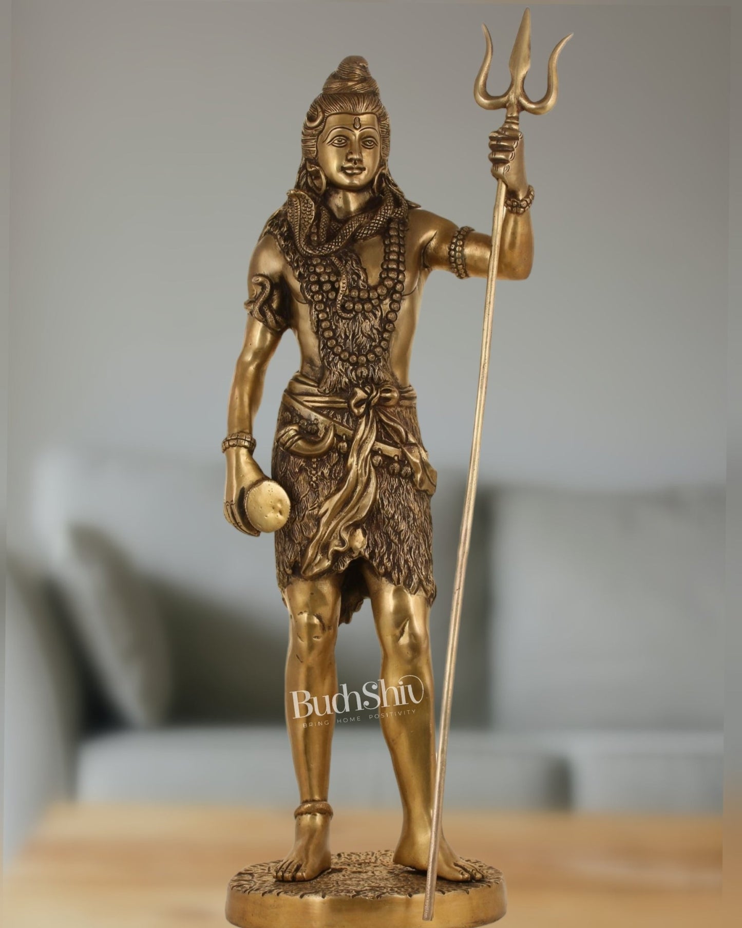 Brass Standing Shiva 23 inch - Budhshiv.com