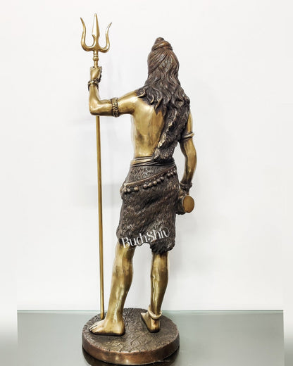 Brass Standing Shiva 23 inch - Budhshiv.com