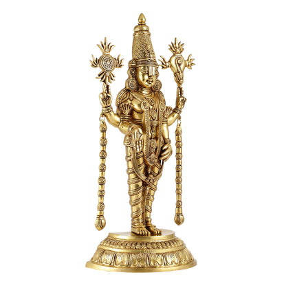 Brass Statue Lord Tirupati Balaji Venkateshwara Swamy | 24 inch - Budhshiv.com