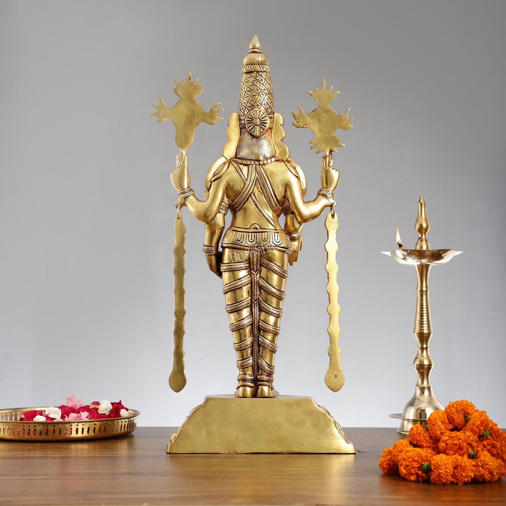 Brass Statue Lord Tirupati Balaji Venkateshwara Swamy | 24 inch - Budhshiv.com