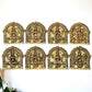 Brass superfine Ashtalakshmi wall hanging 6 inches - Budhshiv.com