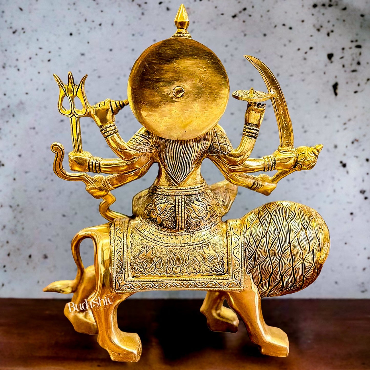 Brass Superfine Durga Statue 14" - Budhshiv.com