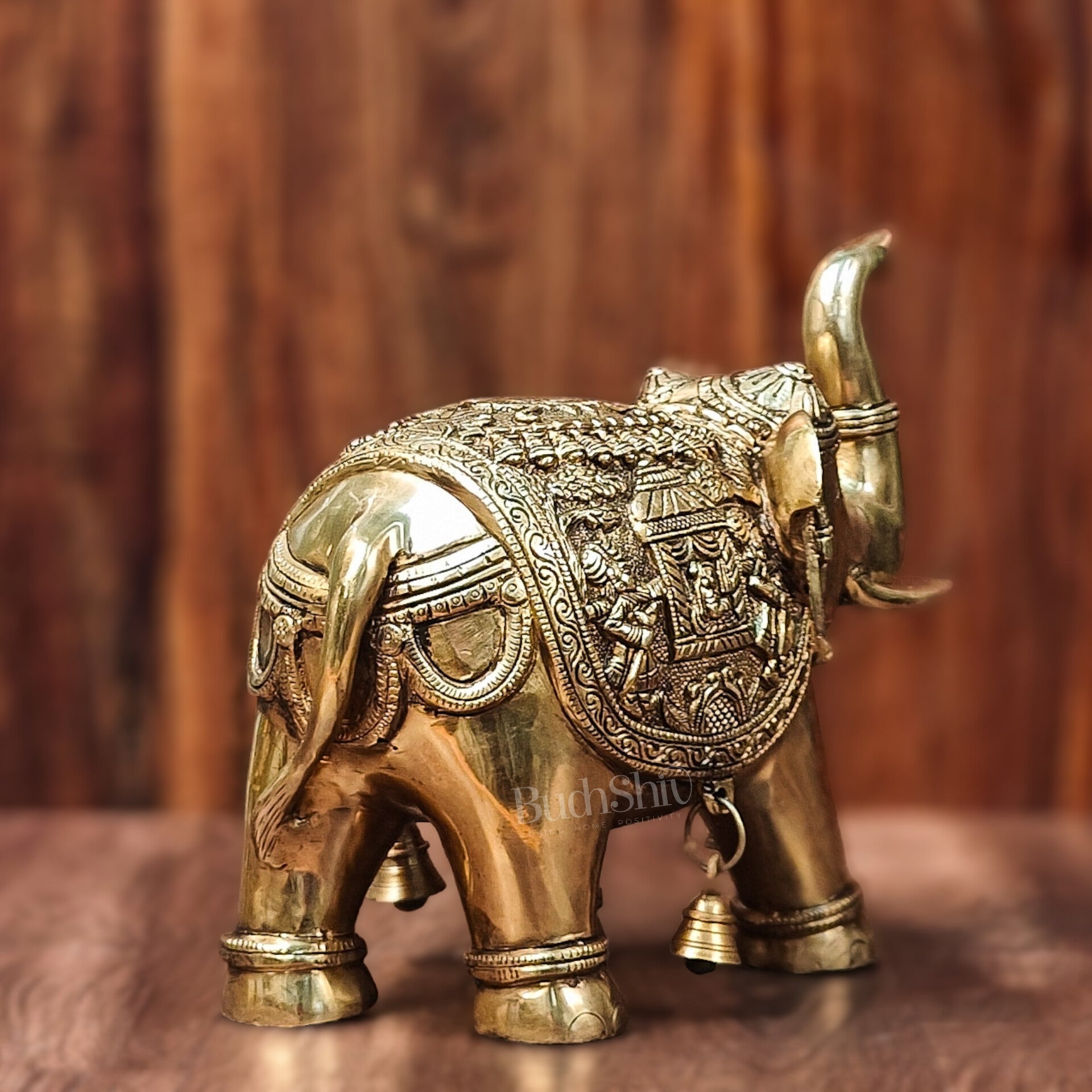 Brass Superfine Elephant with trunk up statue 11 –