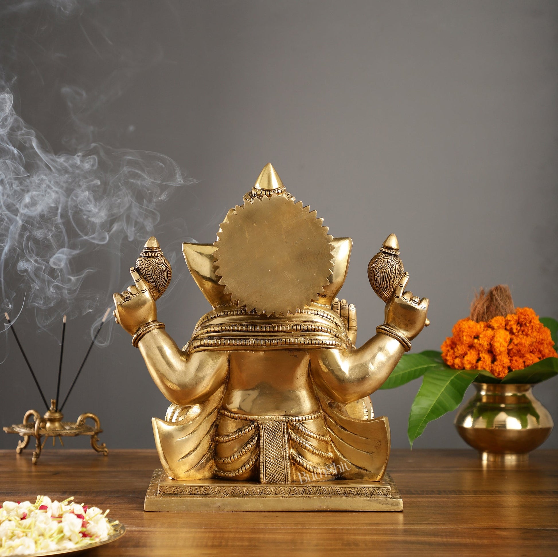 Brass Superfine Ganesha Idol 15" - Budhshiv.com