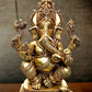 Brass Superfine Ganesha statue 12 inch - Budhshiv.com