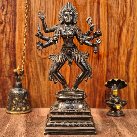 Brass Superfine Goddess Kali as Bhairavi 24" - Budhshiv.com