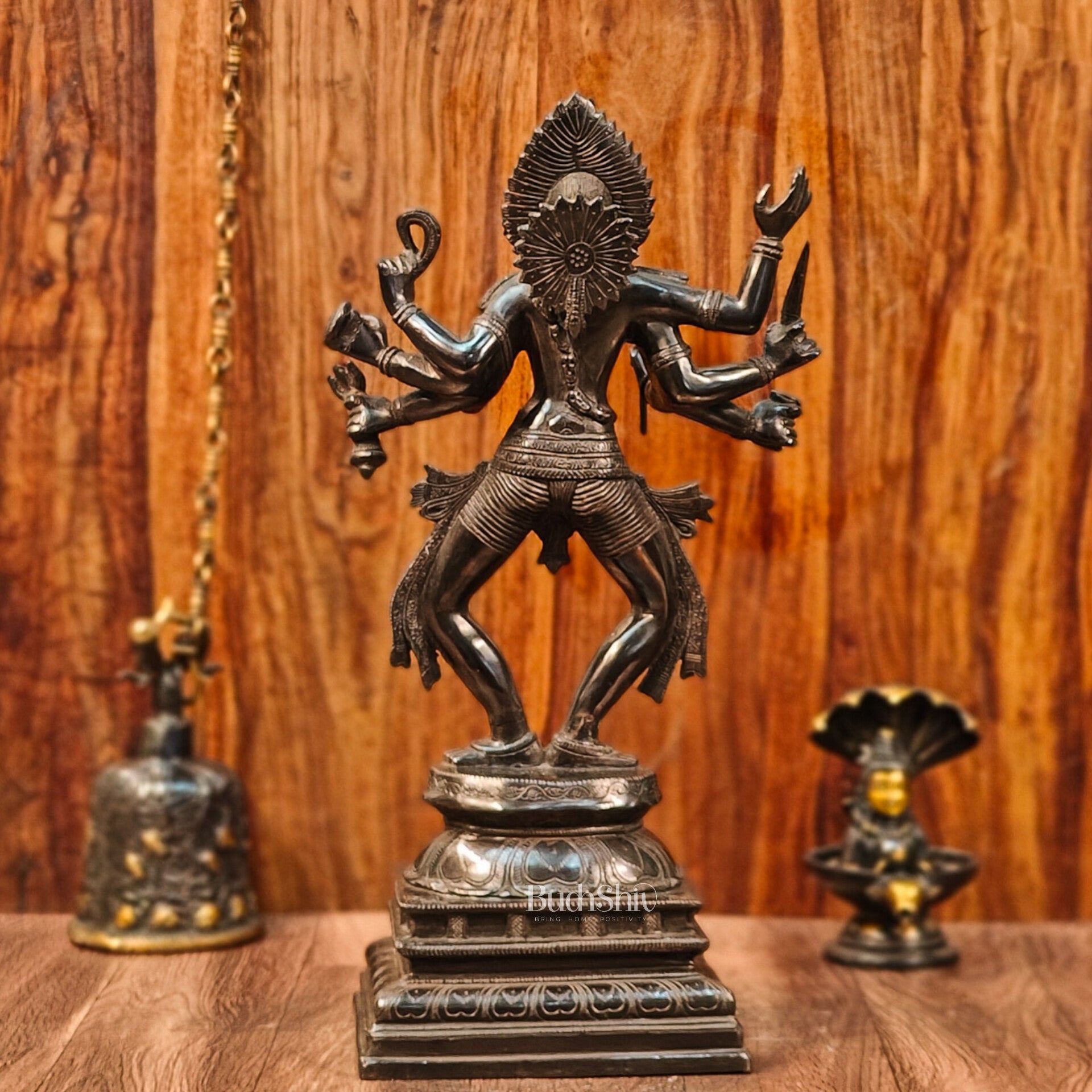 Brass Superfine Goddess Kali as Bhairavi 24" - Budhshiv.com