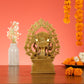 Brass Superfine Goddess Lakshmi with Coin Idol - 10.5 Inch - Budhshiv.com