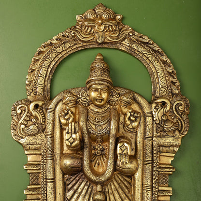 Brass Superfine Goddess Padmavathi Thayar 20 inch wall hanging - Budhshiv.com