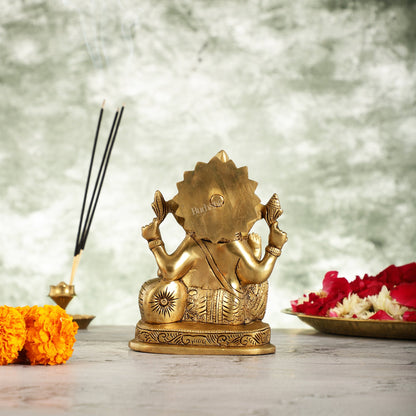 Brass Superfine Handcrafted Lord Ganesha statue - Budhshiv.com