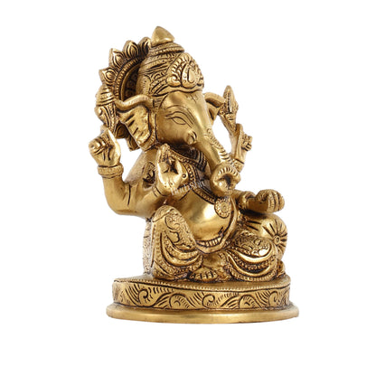 Brass Superfine Handcrafted Lord Ganesha statue - Budhshiv.com