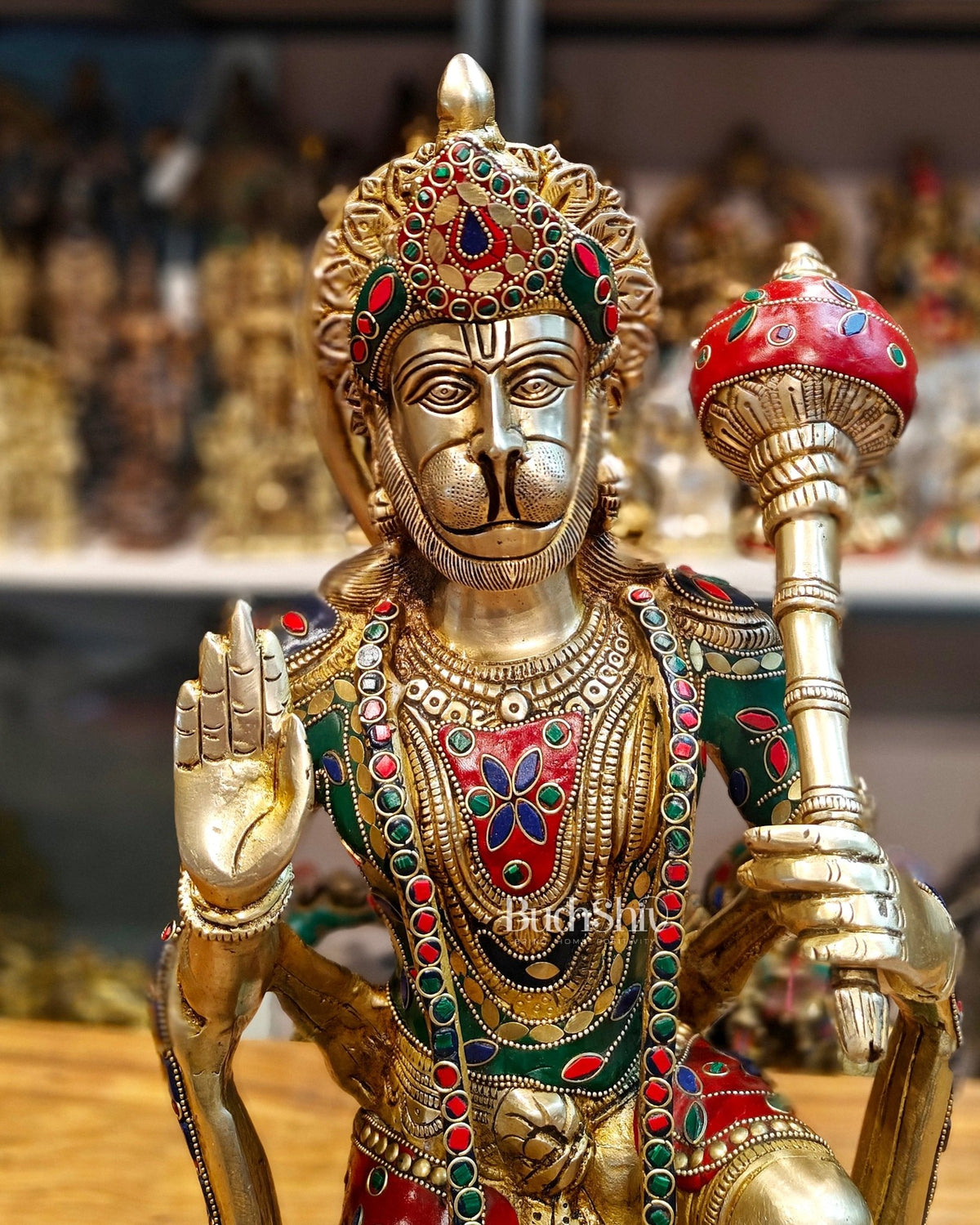 Hanuman Radium Work Brass Superfine Hanuman Statue | 20
