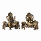 Brass Superfine Intricate Lightweight Ganesha Lakshmi Pair - 5.5" - Budhshiv.com