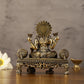 Brass Superfine Intricate Lightweight Goddess Lakshmi Idol - 5.5" - Budhshiv.com
