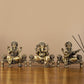 Brass Superfine Intricate Lightweight Idols - Ganesha, Saraswati, Lakshmi | 5.5" - Budhshiv.com