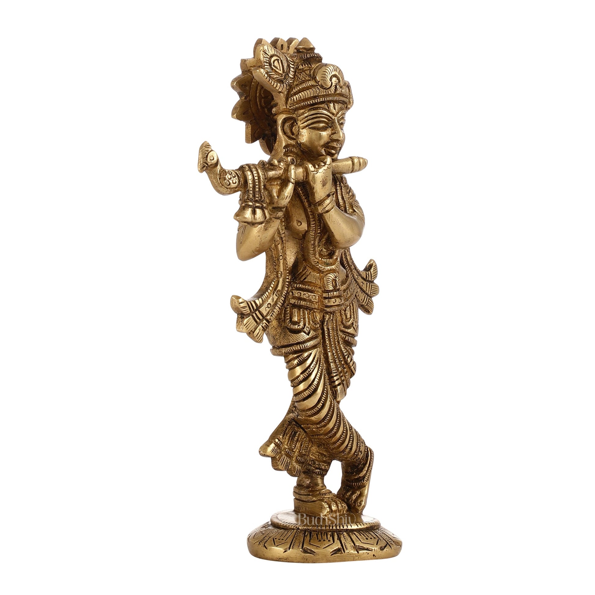 Brass Superfine Krishna Murti | Height 6.5 inch - Budhshiv.com