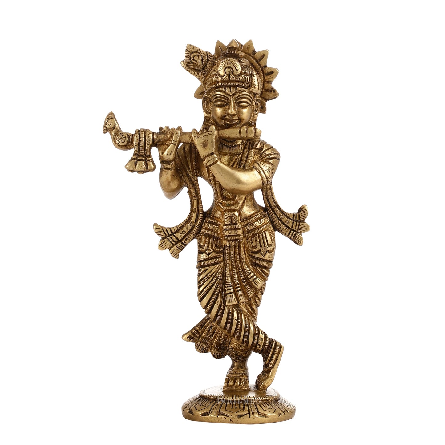 Brass Superfine Krishna Murti | Height 6.5 inch - Budhshiv.com