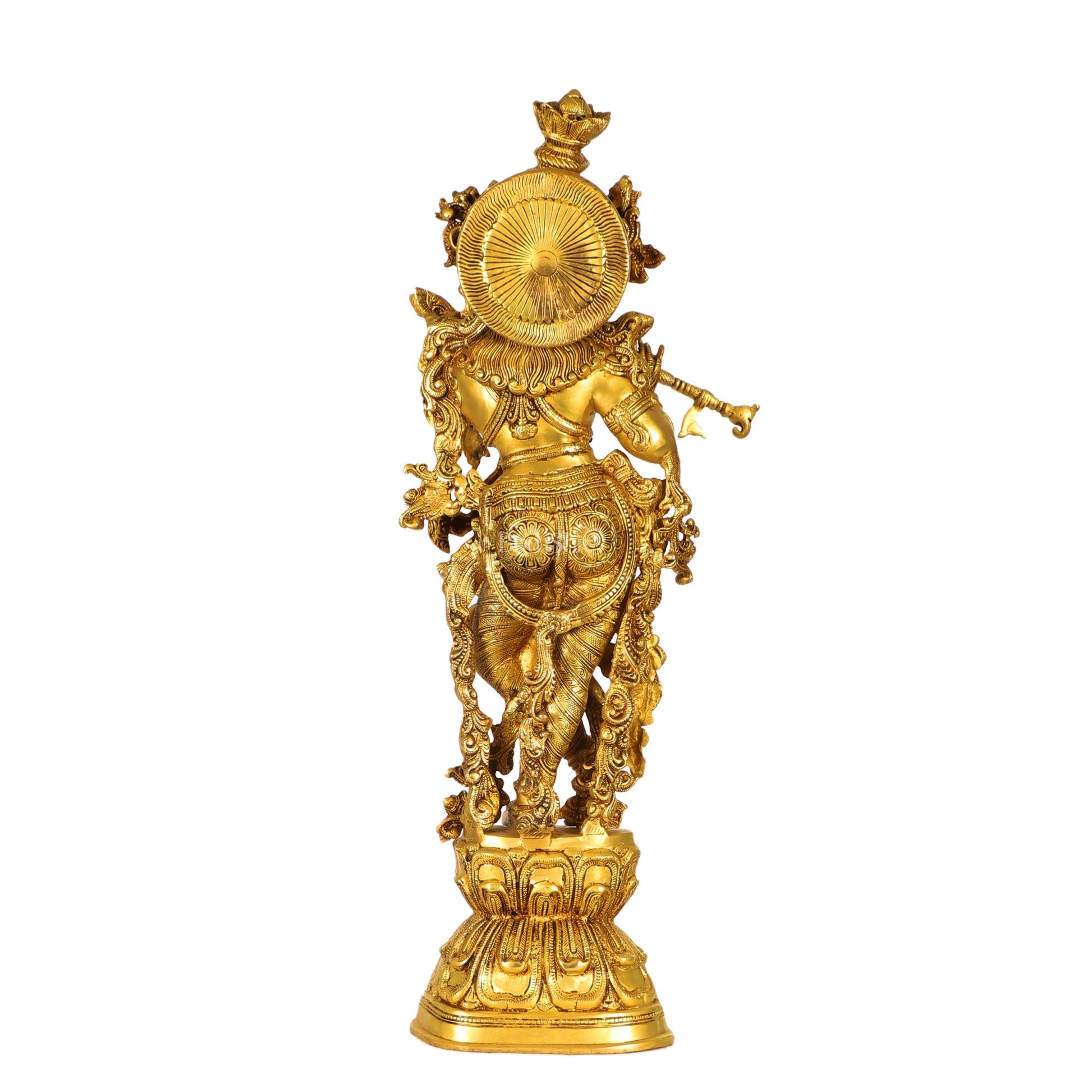 Brass Superfine Krishna Statue 28 inch - Budhshiv.com