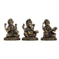 Brass Superfine Lightweight Intricate Ganesh Lakshmi Saraswati Idols - 3" - Budhshiv.com