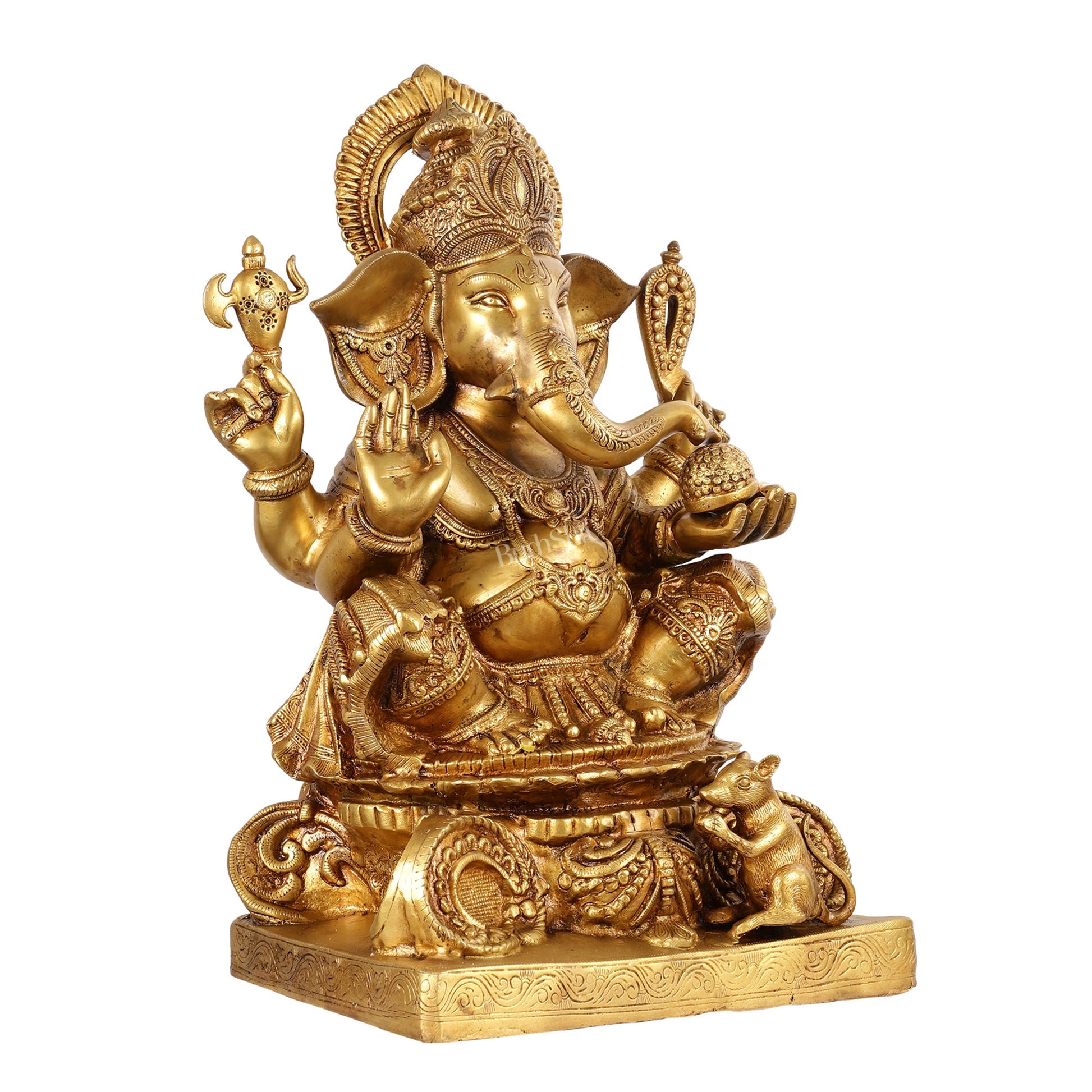 Brass Superfine Lord Ganesha Idol - 22 Inch - Budhshiv.com