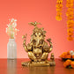 Brass Superfine Lord Ganesha Idol - 8.5 Inch Height - Budhshiv.com