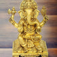 Brass Superfine Lord Ganesha statue 14 inch - Budhshiv.com