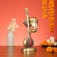 Brass Superfine Lord Ganesha with Sitar/Veena Table Accent Showpiece - 12 Inch - Budhshiv.com